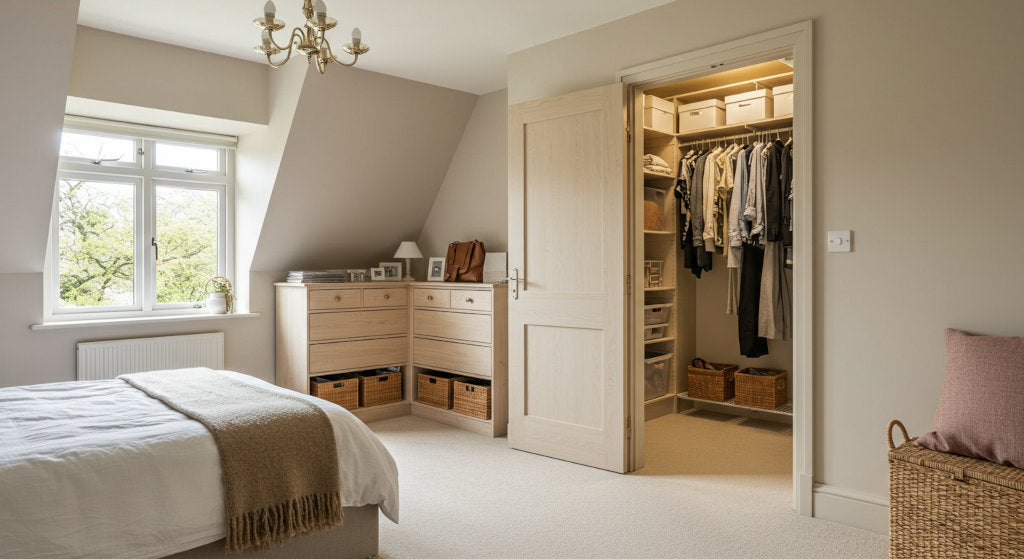 Create a serene home scent experience using premium diffuser oils in closets and bedroom storage.