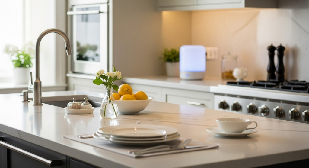 Brighten your kitchen with clean citrus and herbal oils that support hotel level freshness and balanced home scenting.