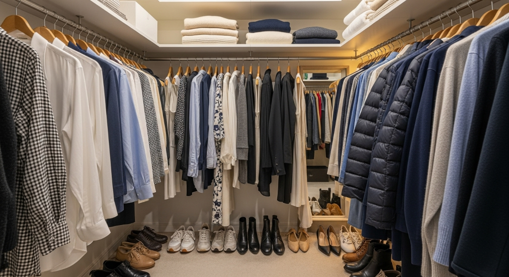 An organized closet scene representing fresh airflow, balanced fabrics, and the habits that support odor neutralizing care for cleaner, longer lasting closet freshness.