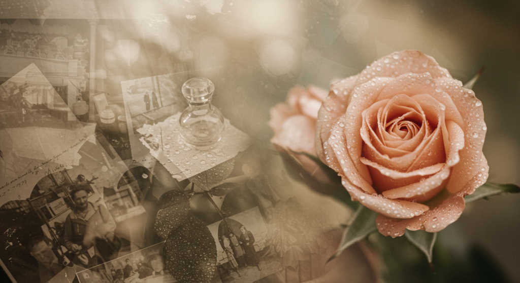 This image captures the Proustian connection between fragrance and memory.