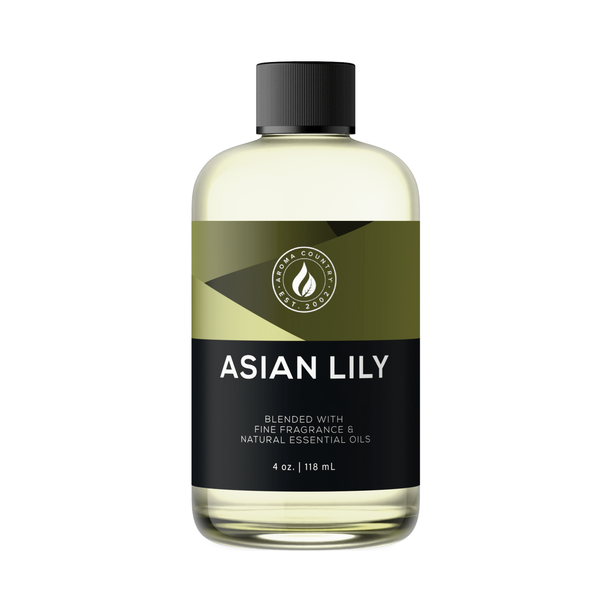 Aroma Country Asian Lily diffuser oil, 4 oz bottle. Clean white lily.