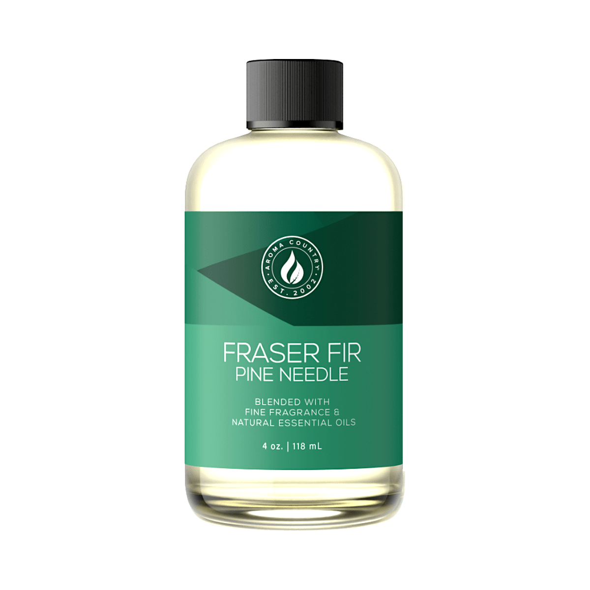 Aroma Country Fraser Fir and Pine Needle diffuser oil, 4 oz bottle. Cut fir and pine needle.