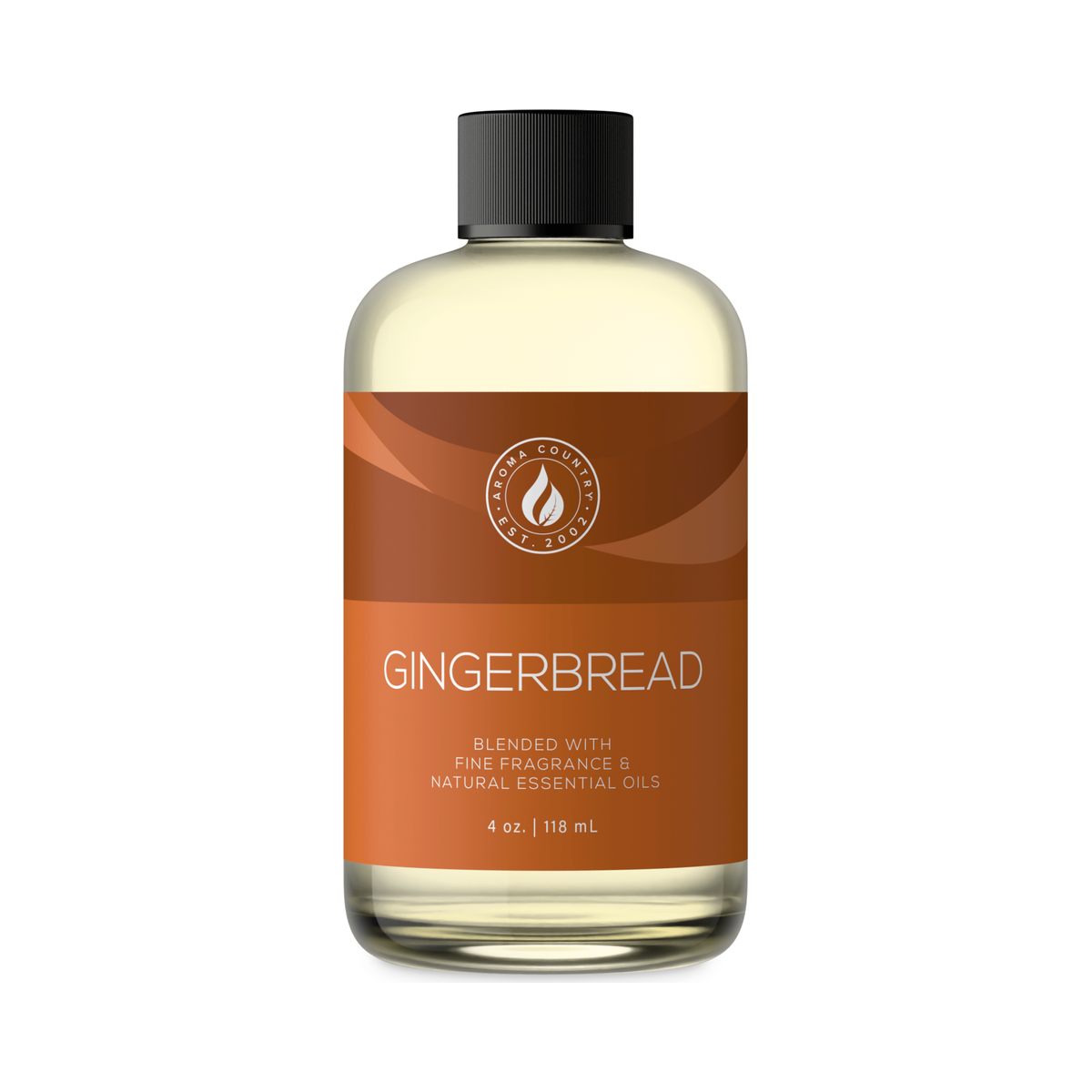 Aroma Country Gingerbread diffuser oil, 4 oz bottle. Molasses, ginger and butter.