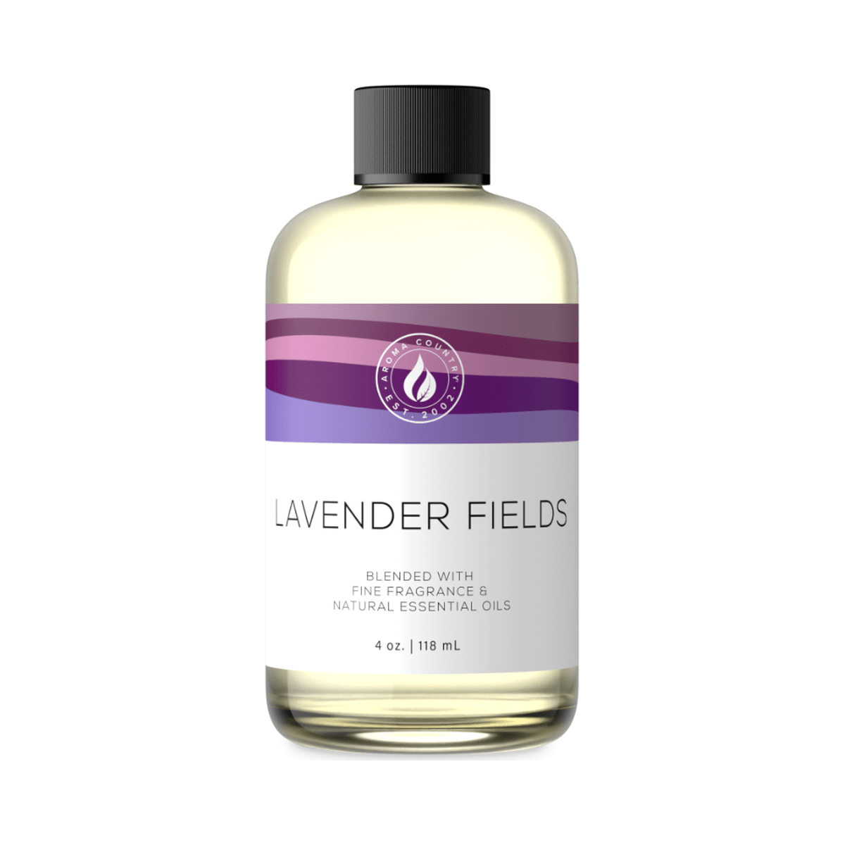 Aroma Country Lavender Fields diffuser oil, 4 oz bottle. Dried lavender in the sun.
