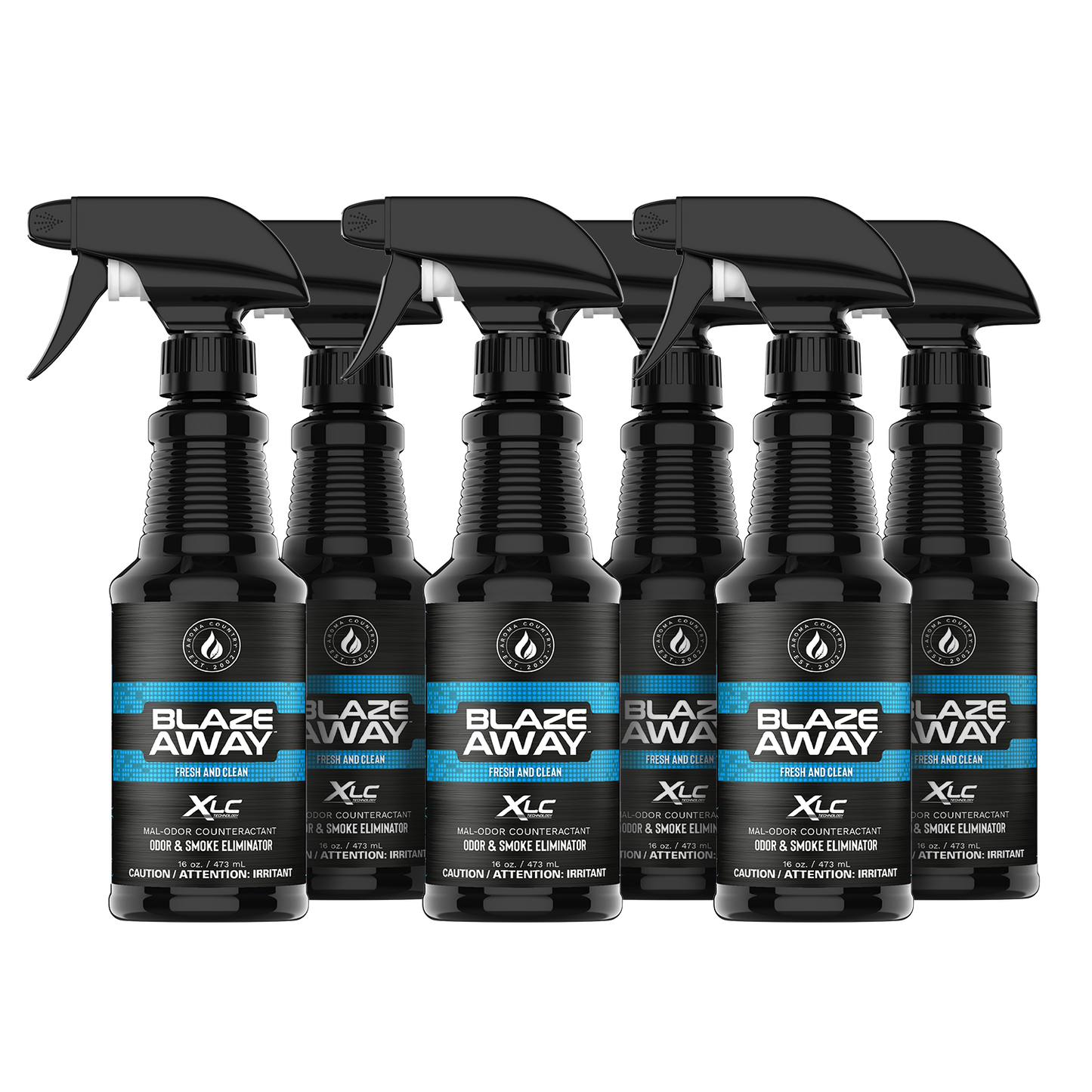 16 ounce 6 pack Fresh and Clean Mal-odor counteractant.