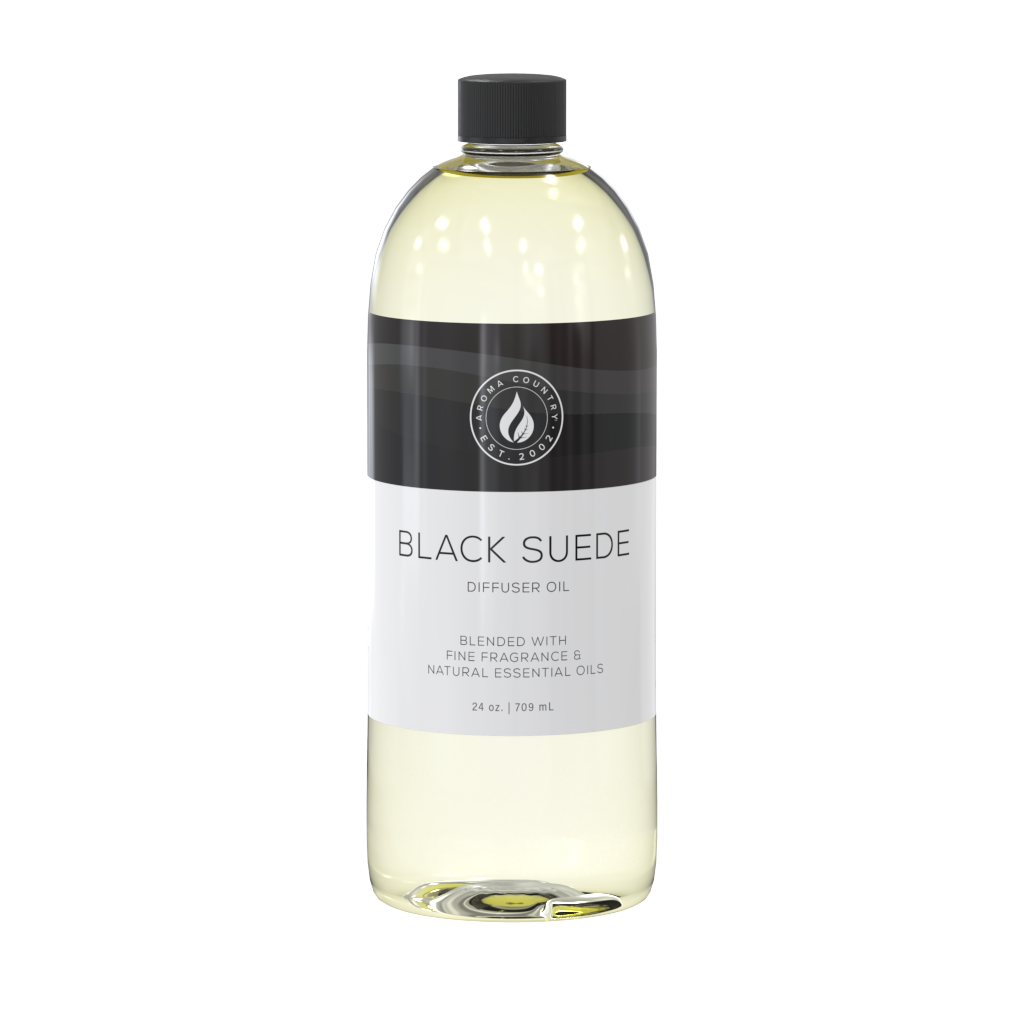 24 ounce bottle of Black Suede diffuser oil.
