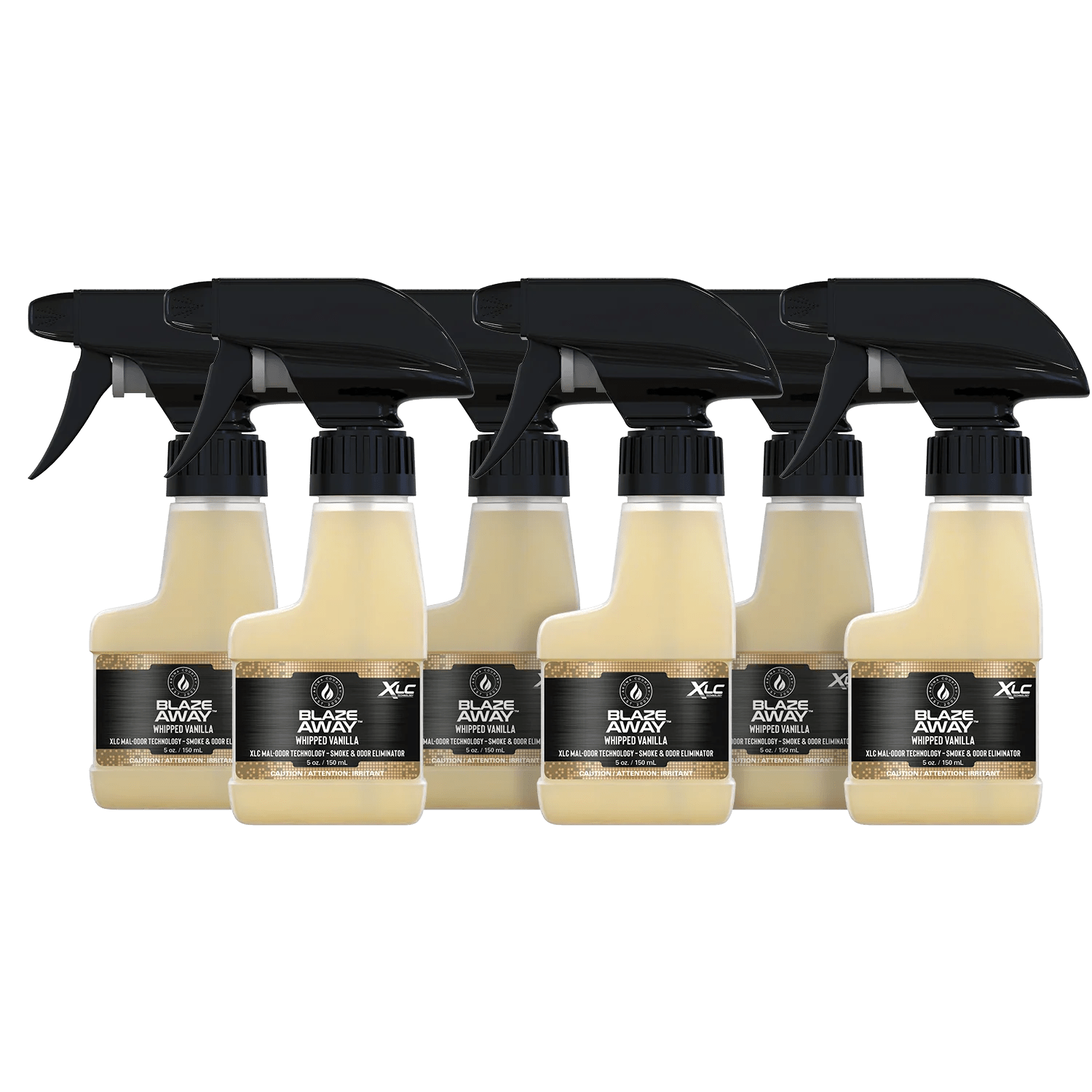 Blaze Away Legacy Whipped Vanilla six pack 5 oz smoke odor neutralizer, soft vanilla-scented sprays that remove smoke and odors while refreshing indoor air with a sweet finish