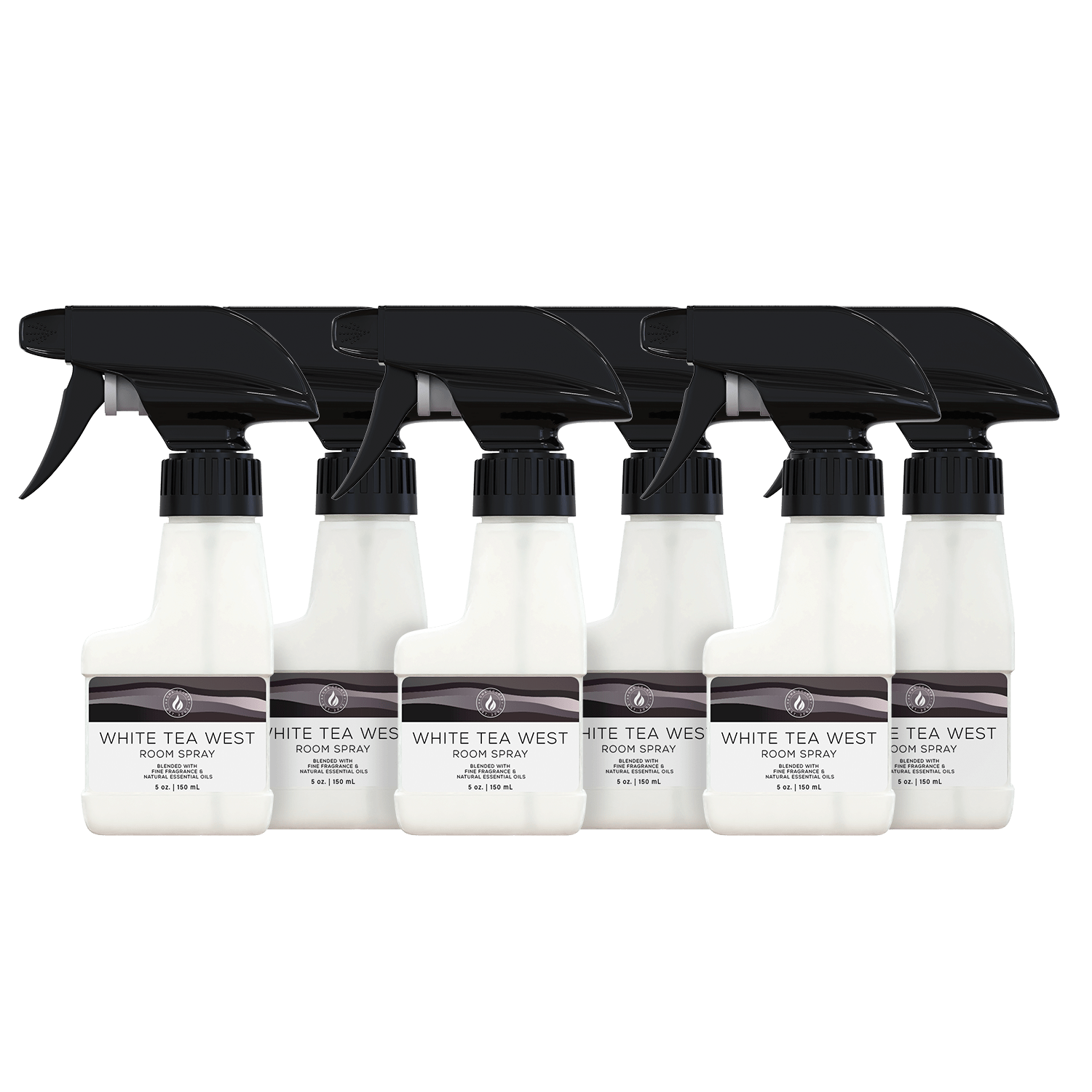 Blaze Away White Tea West six pack 5 oz upscale room spray, refined scent solution for eliminating smoke and indoor odors while leaving a clean, elegant fragrance