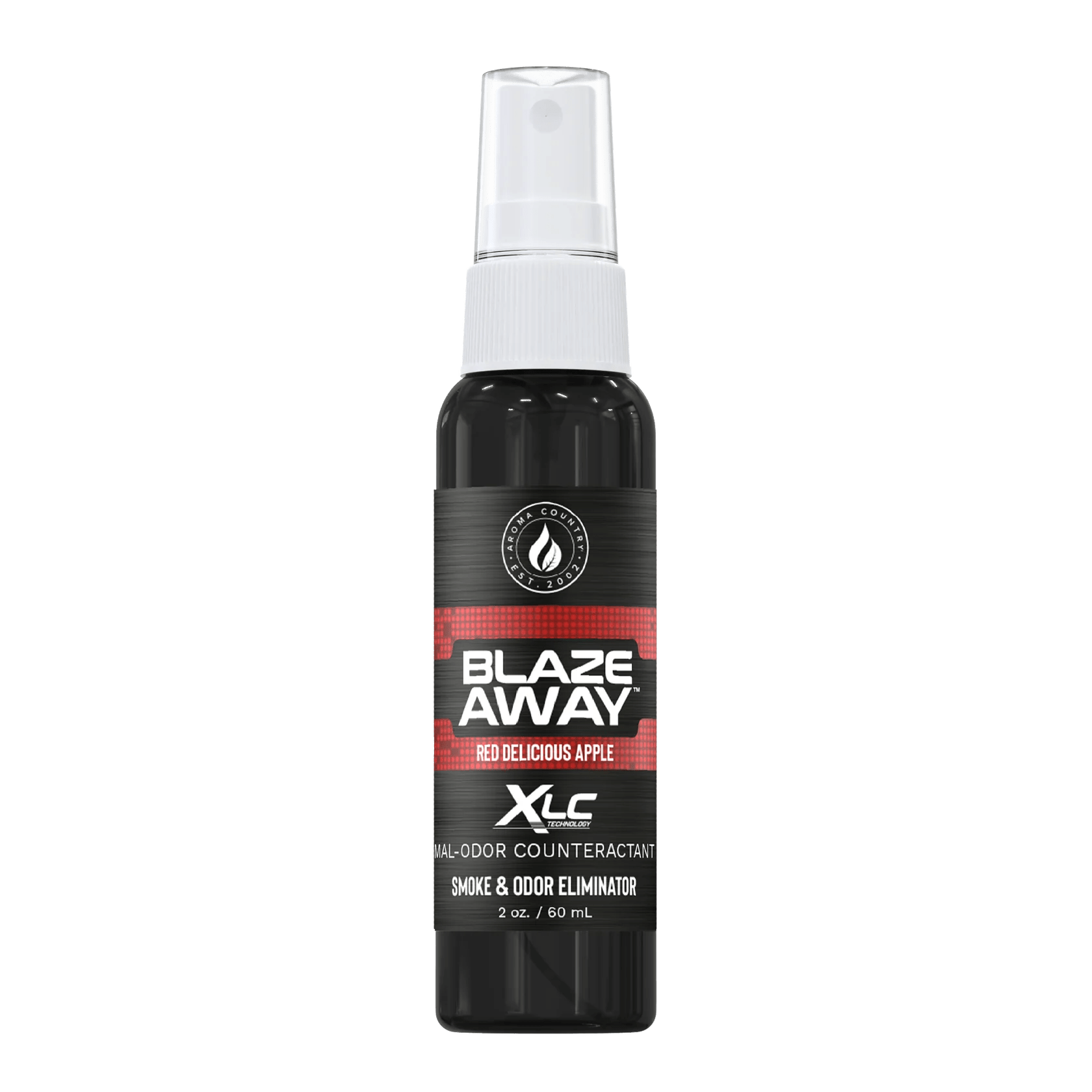 Blaze Away Legacy XLC Red Delicious Apple 2 oz smoke odor neutralizer, travel-friendly spray that removes indoor odors with a fresh and fruity apple fragrance