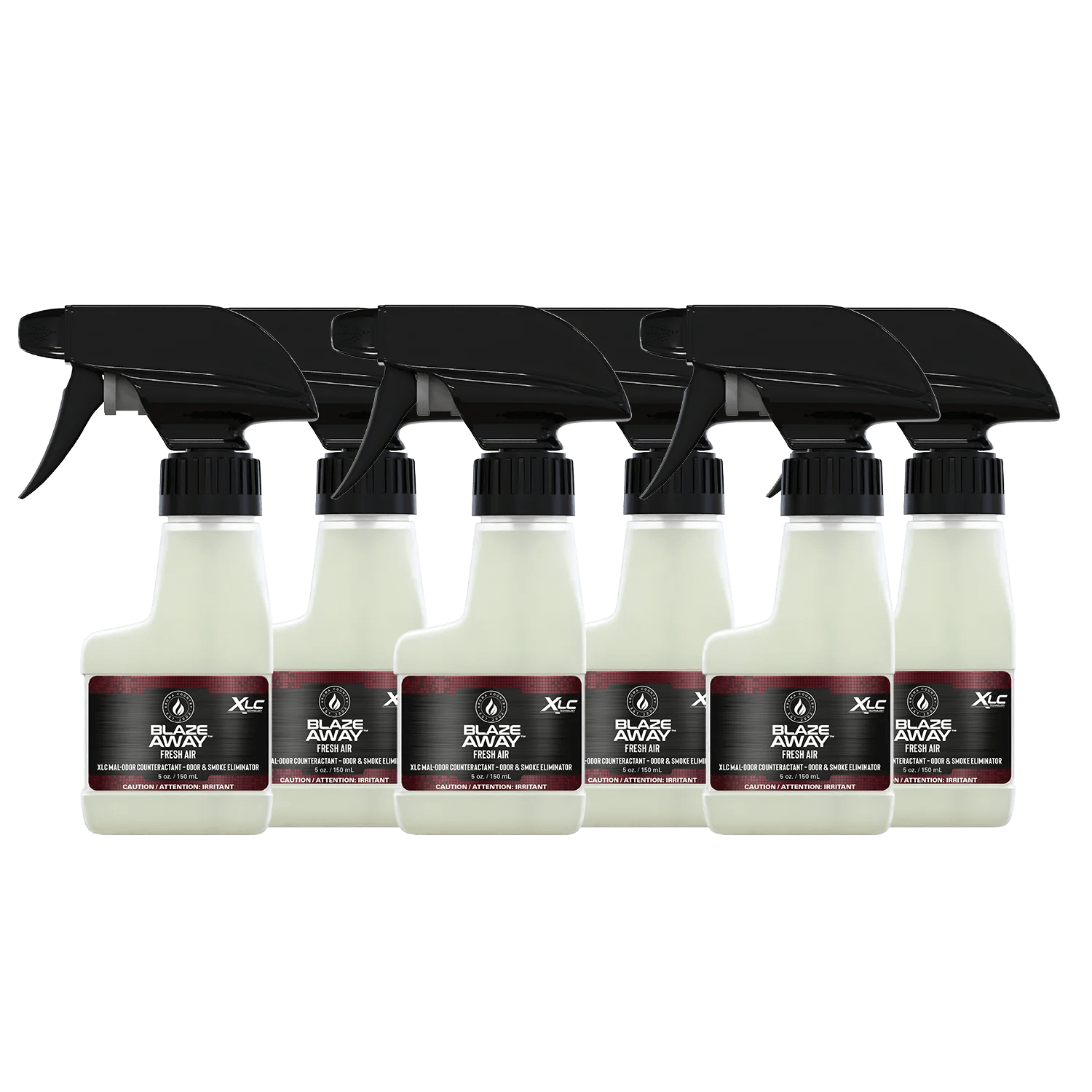 Blaze Away Fresh Air new six pack 5 oz smoke odor neutralizer, compact odor control sprays designed to eliminate smoke and indoor odors with a crisp clean scent