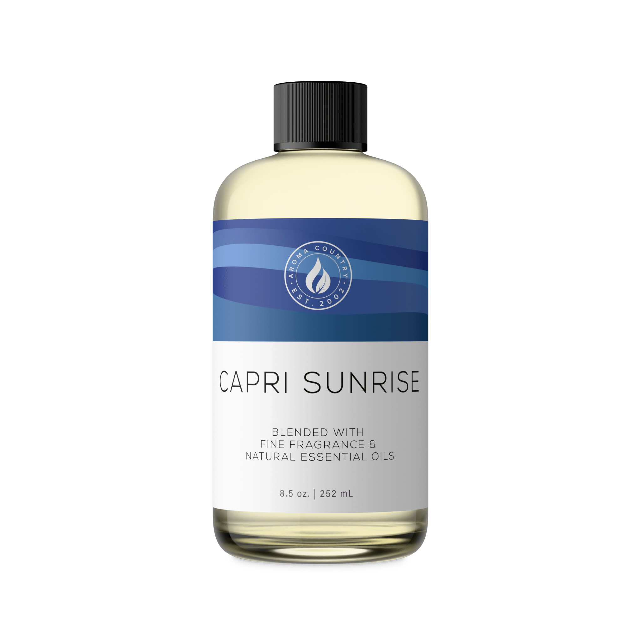 Capri Sunrise is a luxury home fragrance oil formulated for consistent cold air diffusion, providing high quality fragrance performance with bright citrus energy and a smooth vanilla base.