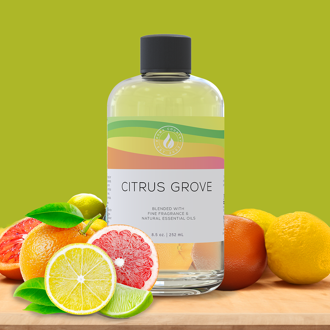 8.5 ounce Citrus Grove diffuser oil.