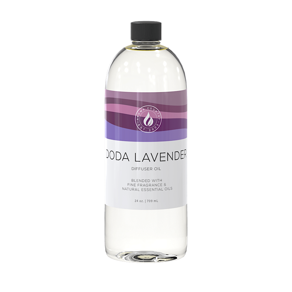 Doda Lavender 24 oz diffuser oil by Aroma Country, soothing lavender fragrance blended with fine fragrance oils and natural essential oils for a relaxing and elegant home scenting experience