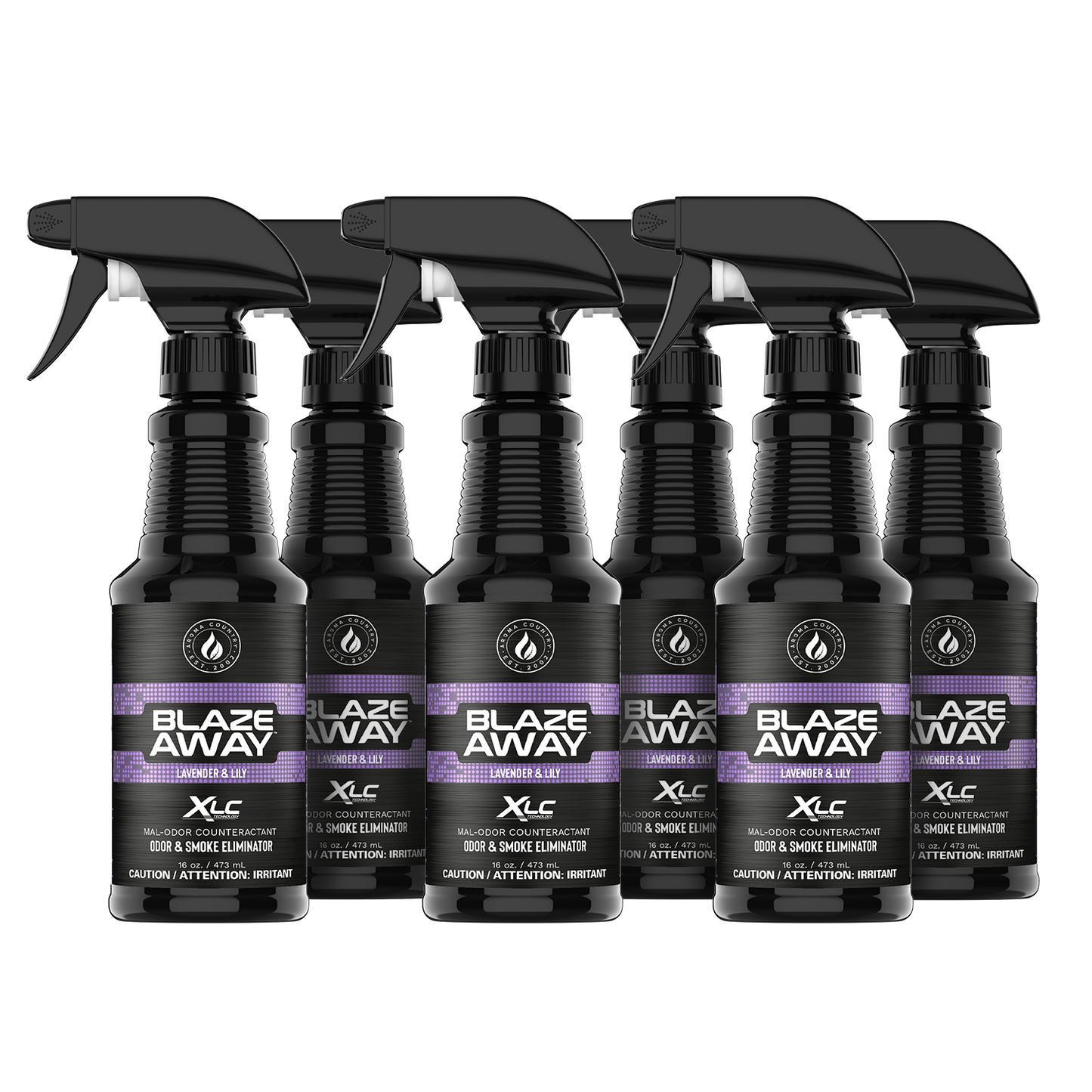 16 ounce 6 pack Lavender and Lily Mal-odor counteractant.
