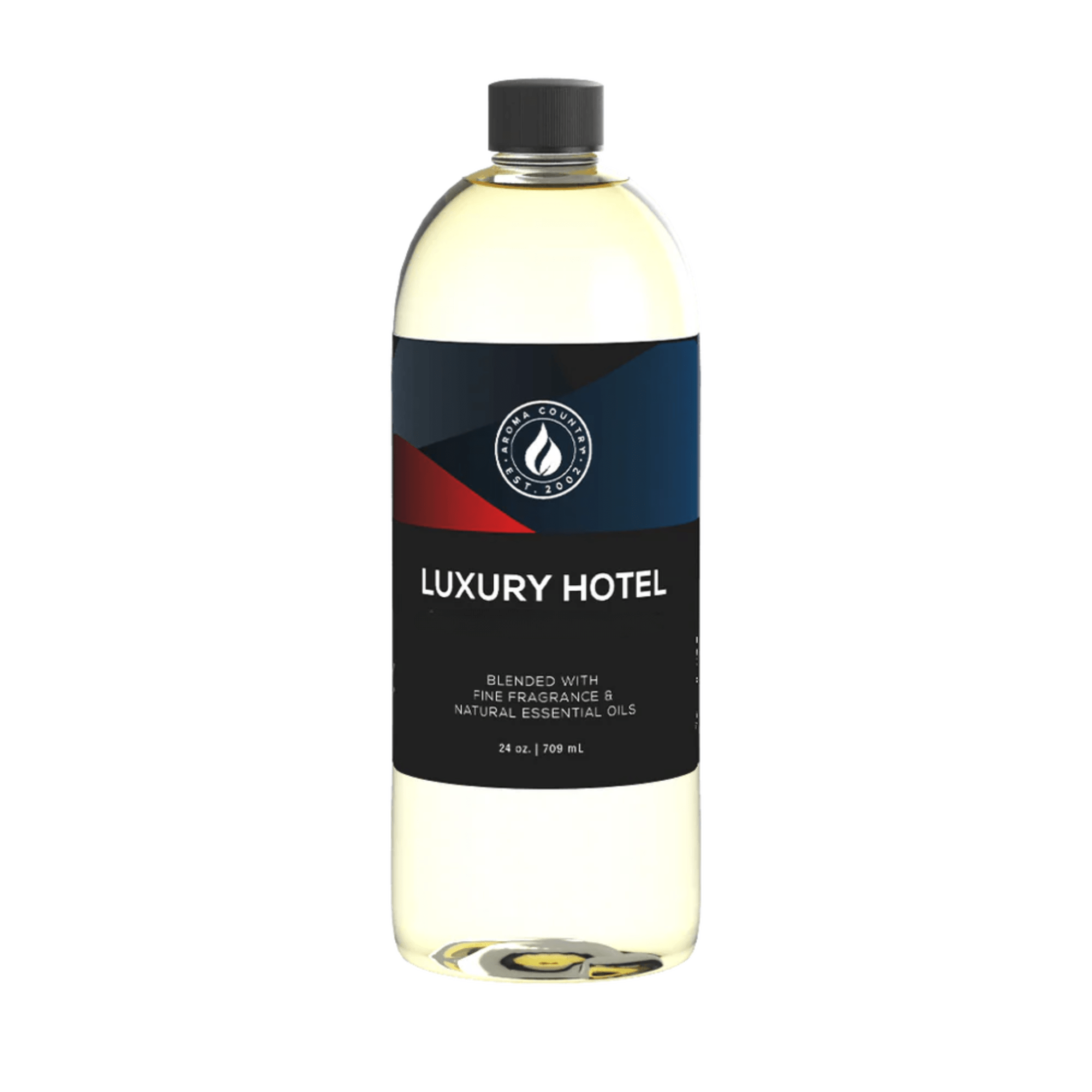 24 oz hotel-inspired fragrance oil blend crafted for cold air diffusers, delivering long-lasting citrus, amber, and floral notes for an elegant home atmosphere.