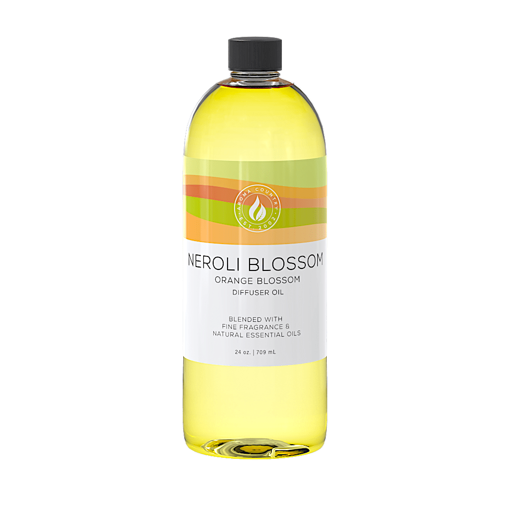 Aroma Country Neroli Blossom Orange Blossom 24 oz diffuser oil, vibrant floral citrus fragrance crafted with fine fragrance oils and natural essential oils for upscale home scenting