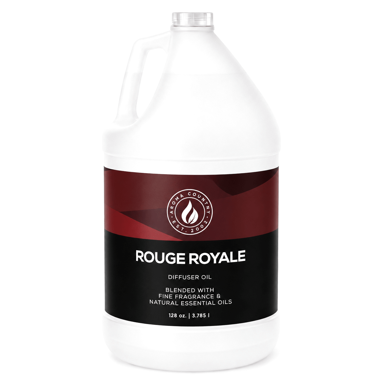 Rouge Royale luxury fragrance oil in a 128 oz gallon size with rich amber character, warm saffron spice, and deep resinous oriental depth for whole-home opulent ambiance