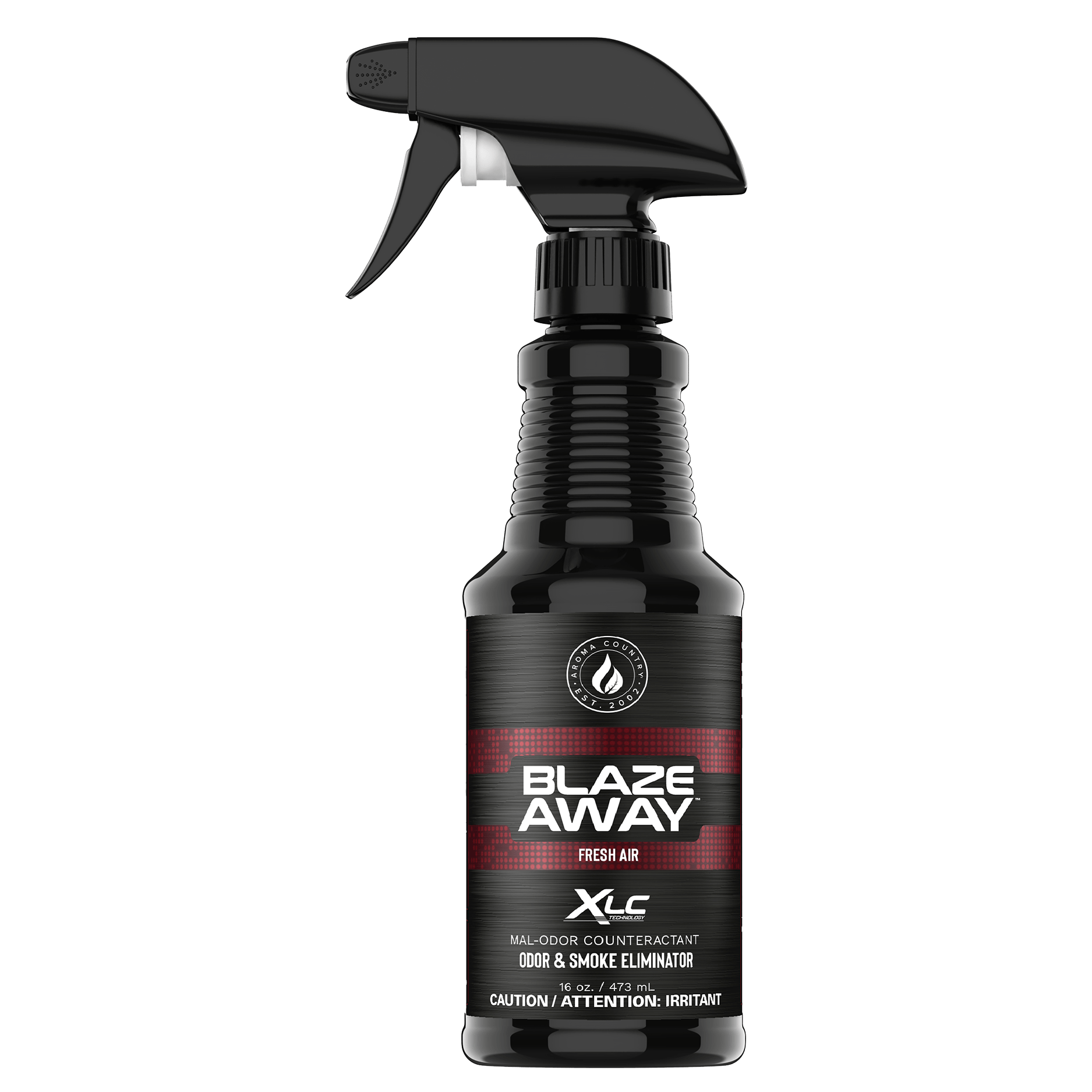Blaze Away Fresh Air XLC mal odor counteractant 16 oz spray, high-strength odor neutralizer designed to eliminate smoke and household odors for cleaner indoor air