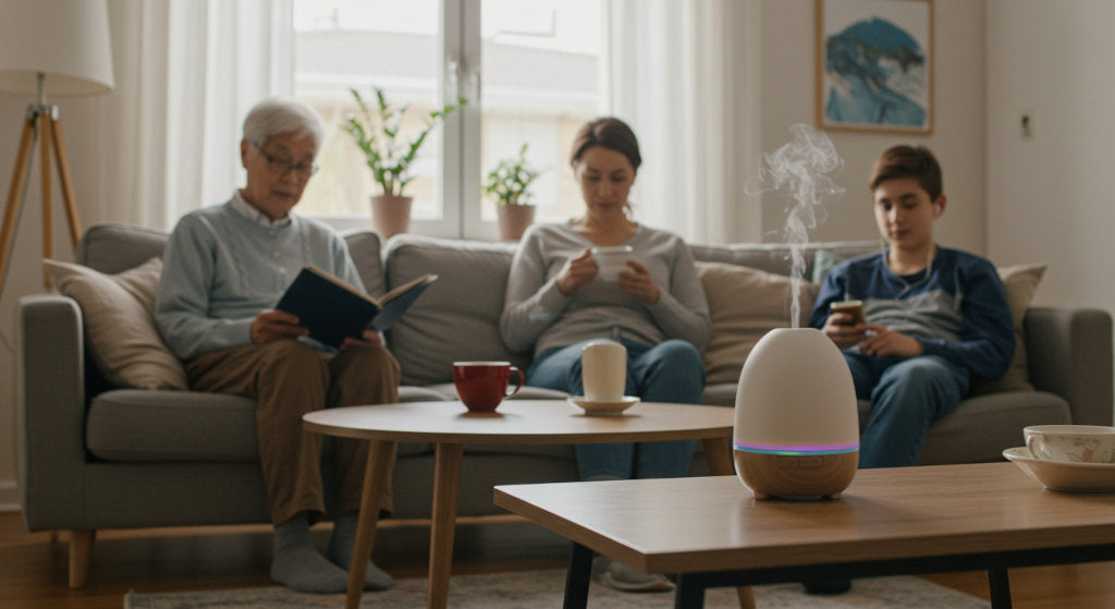 From elder relaxation to teen clarity, scent enriches shared spaces with comfort and harmony.