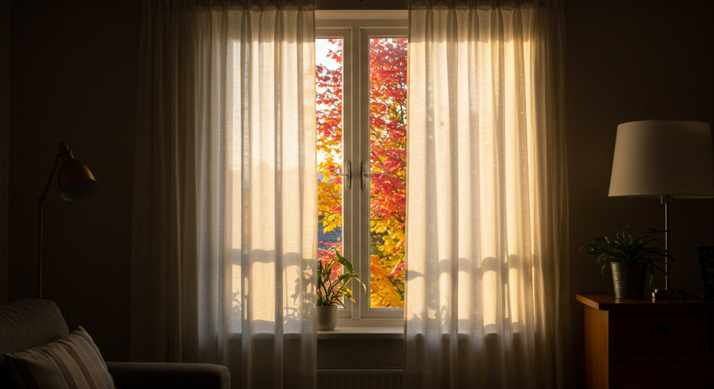 early fall showing how fresh air and odor-neutralizing sprays prevent stale air buildup and maintain comfort through cooler months.