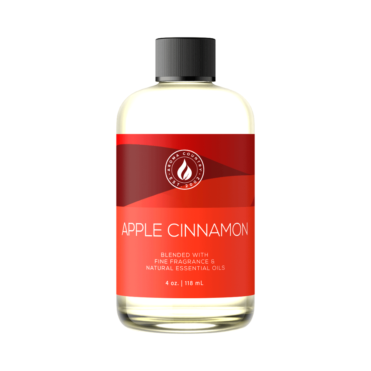 Aroma Country Apple Cinnamon diffuser oil, 4 oz bottle. Baked apple and warm cinnamon.