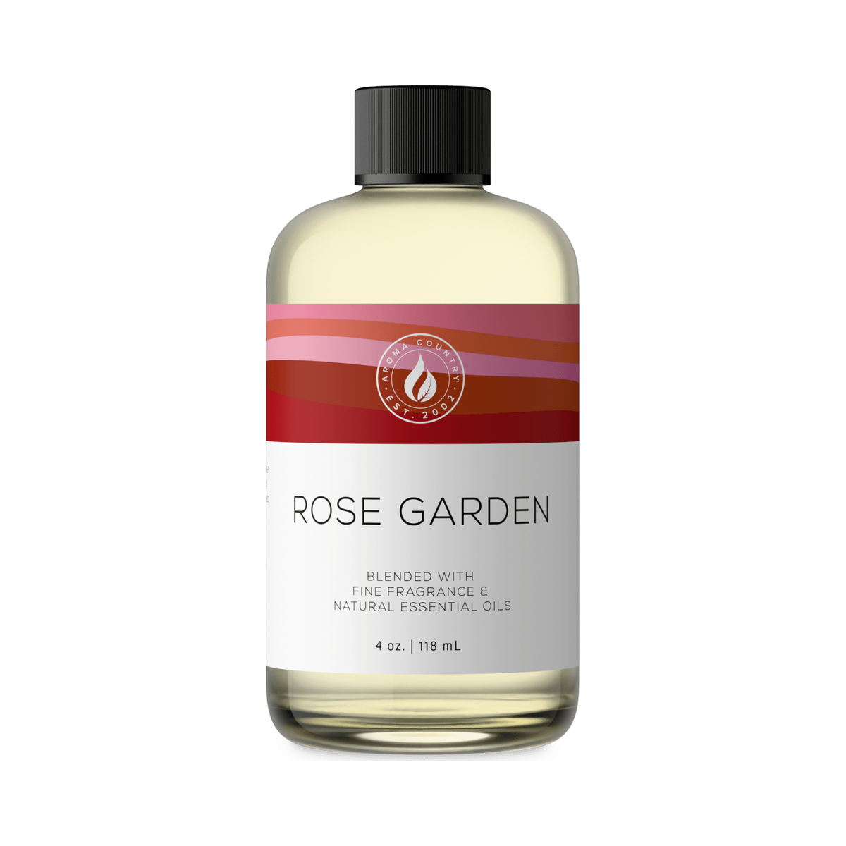 Aroma Country Rose Garden diffuser oil, 4 oz bottle. Cut garden roses, not perfume.