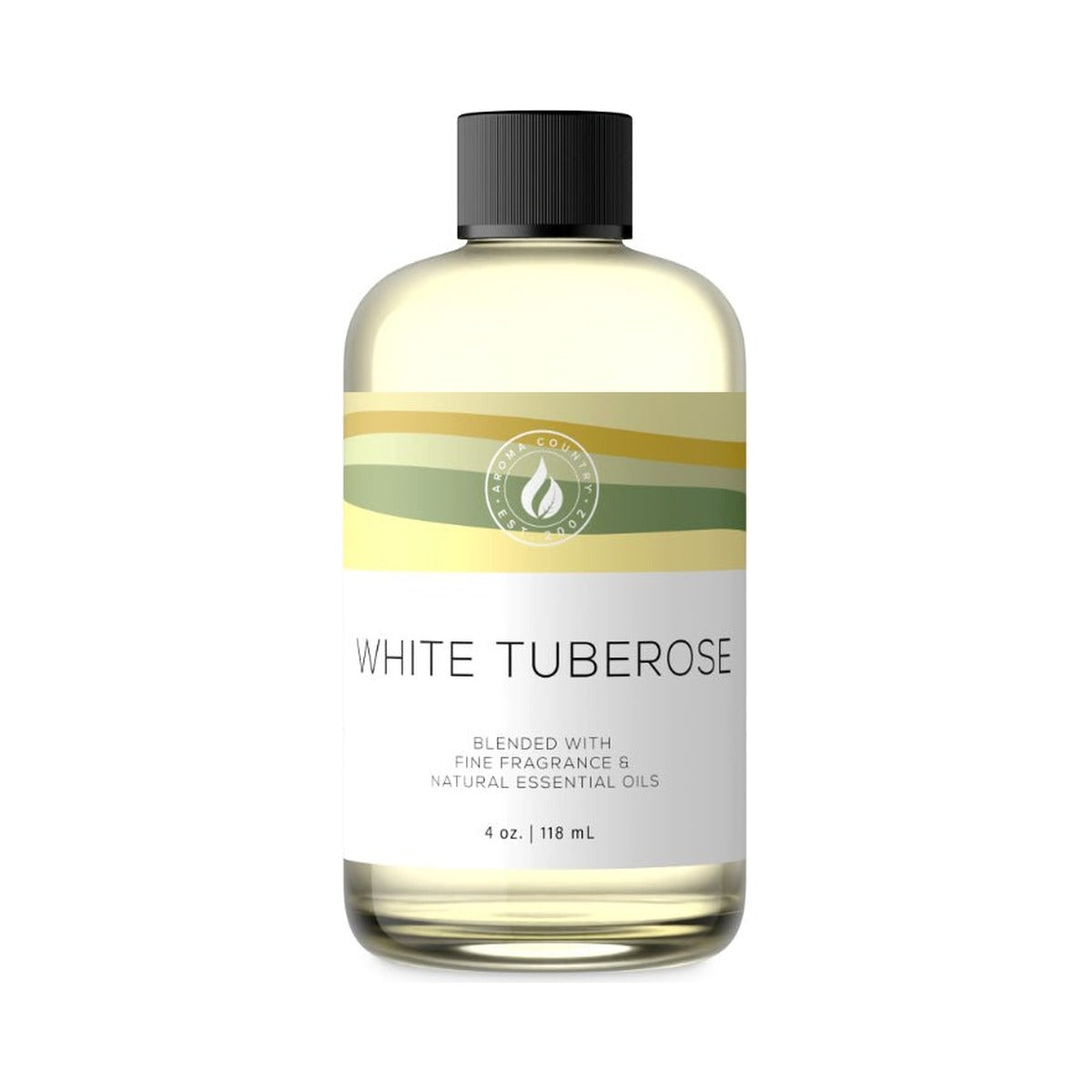 Aroma Country White Tuberose diffuser oil, 4 oz bottle. Creamy tuberose petals.