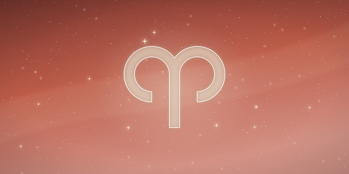 The Aries zodiac sign glowing among the stars