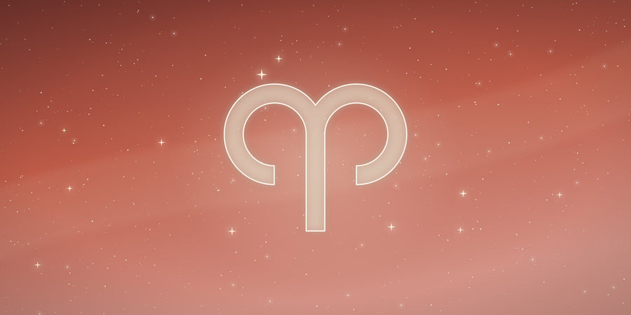 The Aries zodiac sign glowing among the stars