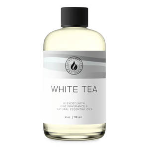 Aroma Country White Tea diffuser oil, 4 oz (118 mL) bottle with a black cap on a white background