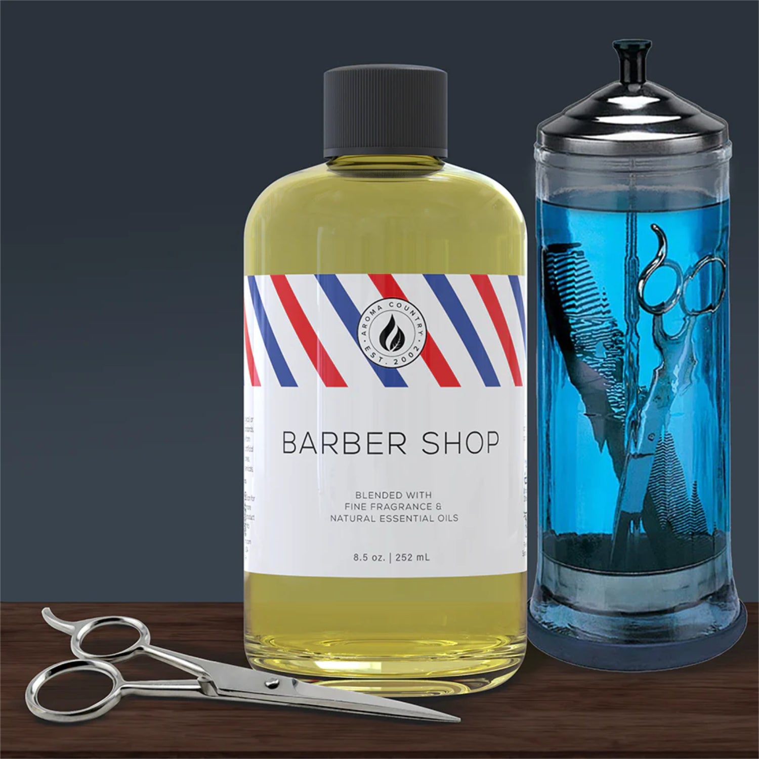 Barber Shop diffuser oil refill with vintage grooming inspiration, offering a crisp, clean scent blended with essential oils.