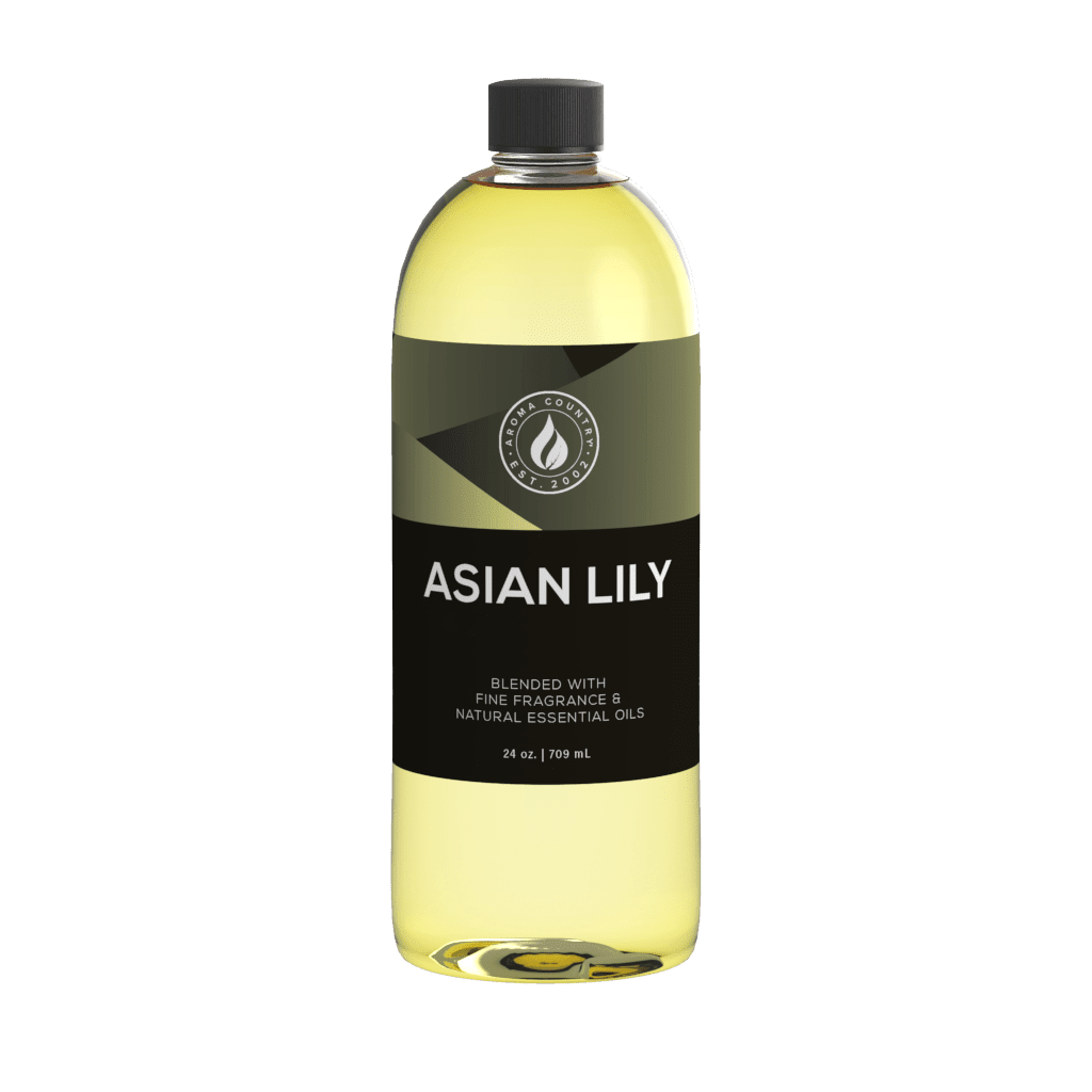 Asian Lily hotel inspired fragrance oil 24 oz with elegant lily floral notes soft bamboo and light musk creating a calm luxury home fragrance