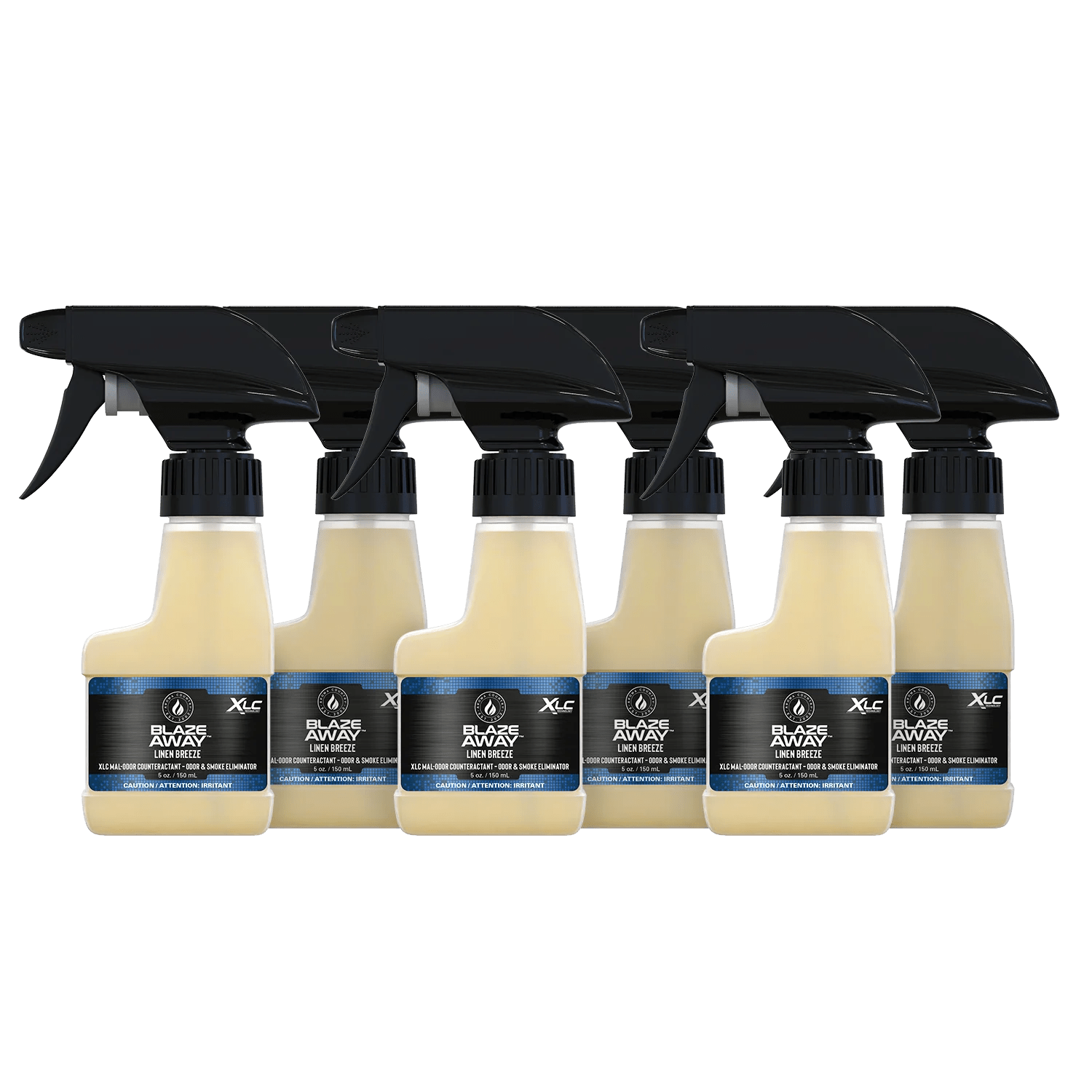 Blaze Away Linen Breeze new six pack 5 oz smoke odor neutralizer, compact room spray set that removes tough odors and leaves behind a light, clean linen scent