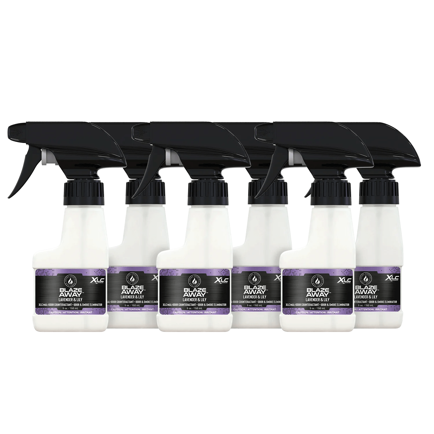 Blaze Away Lavender Lily new six pack 5 oz smoke odor neutralizer, portable odor eliminating sprays with a soft floral scent for fresh and clean indoor air