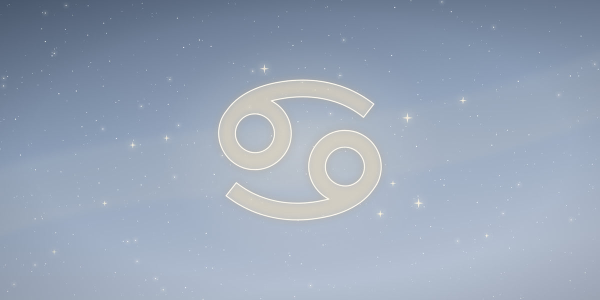 The Cancer zodiac sign glowing among the stars