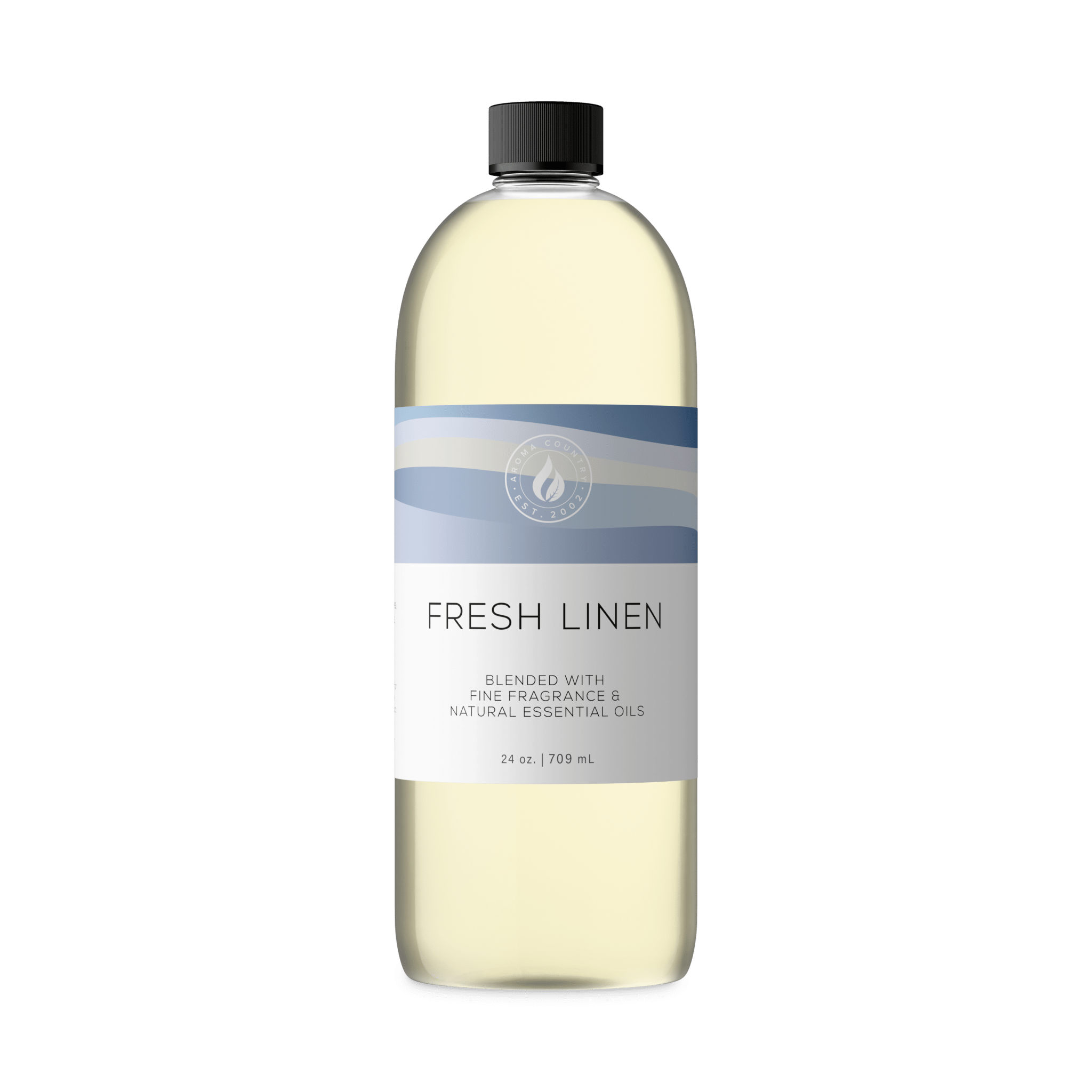 Fresh Linen is a long lasting fragrance oil crafted to keep rooms smelling clean and airy with citrus zest, cotton blossom, and smooth musk.