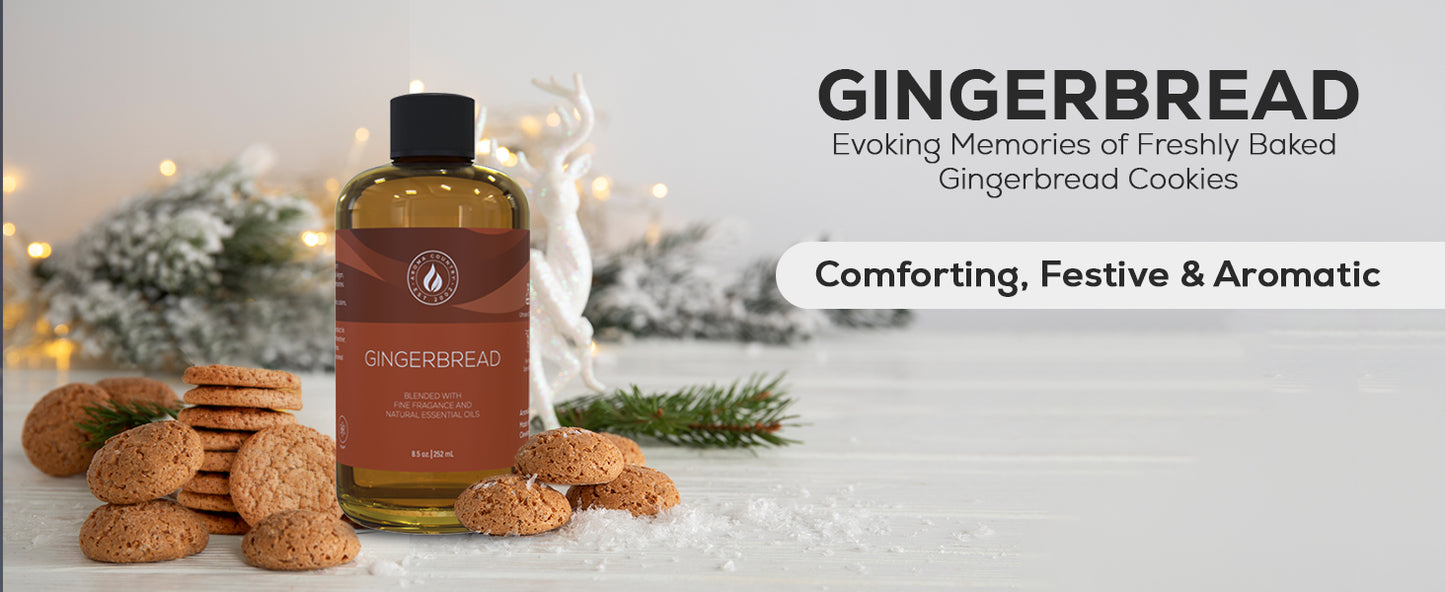 Gingerbread: Evoking memories of freshly baked gingerbread cookies. Comforting, festive, and aromatic.