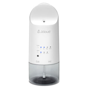 JCLOUD smart plug-in aroma diffuser in white featuring adjustable intensity grades, smart timer mode, and a refillable reservoir for continuous whole-home fragrance delivery