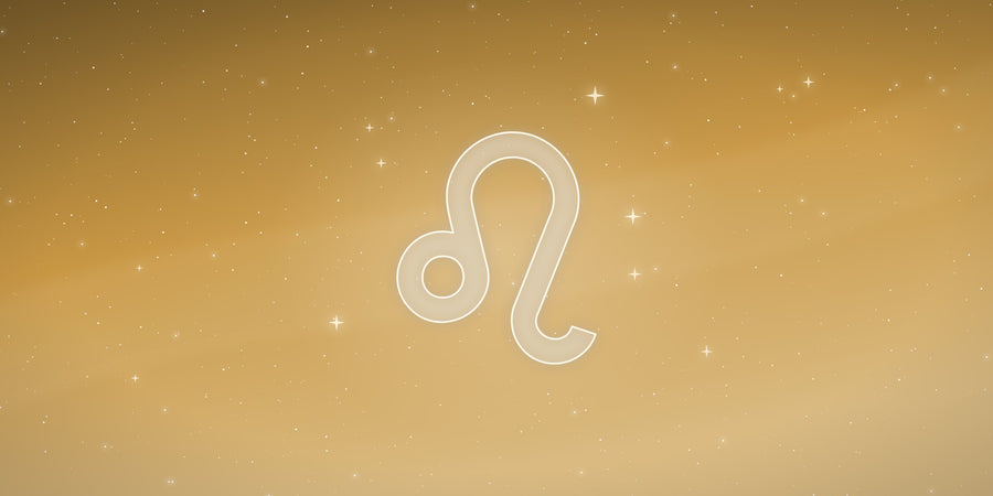 The Leo zodiac sign glowing among the stars