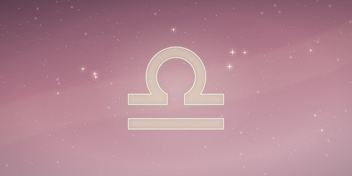 The Libra zodiac sign glowing among the stars