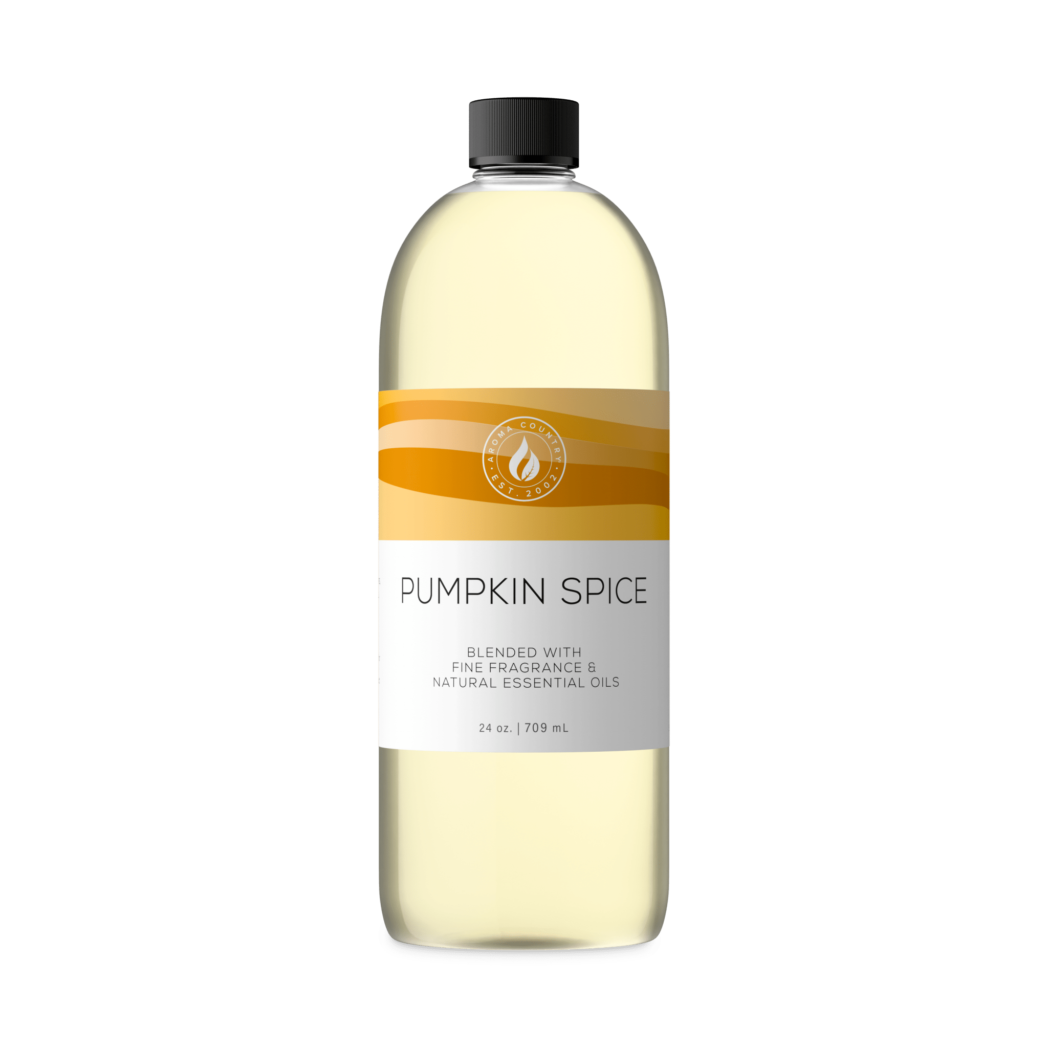 Concentrated spiced pumpkin character with rich cinnamon-nutmeg warmth and clove depth, Pumpkin Spice concentrated scent oil in 24 oz format delivers seasonal autumn aroma for large-space home scenting