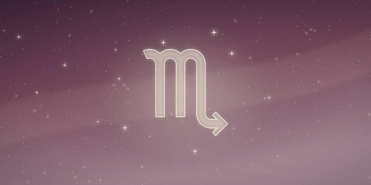 The Scorpio zodiac sign glowing among the stars