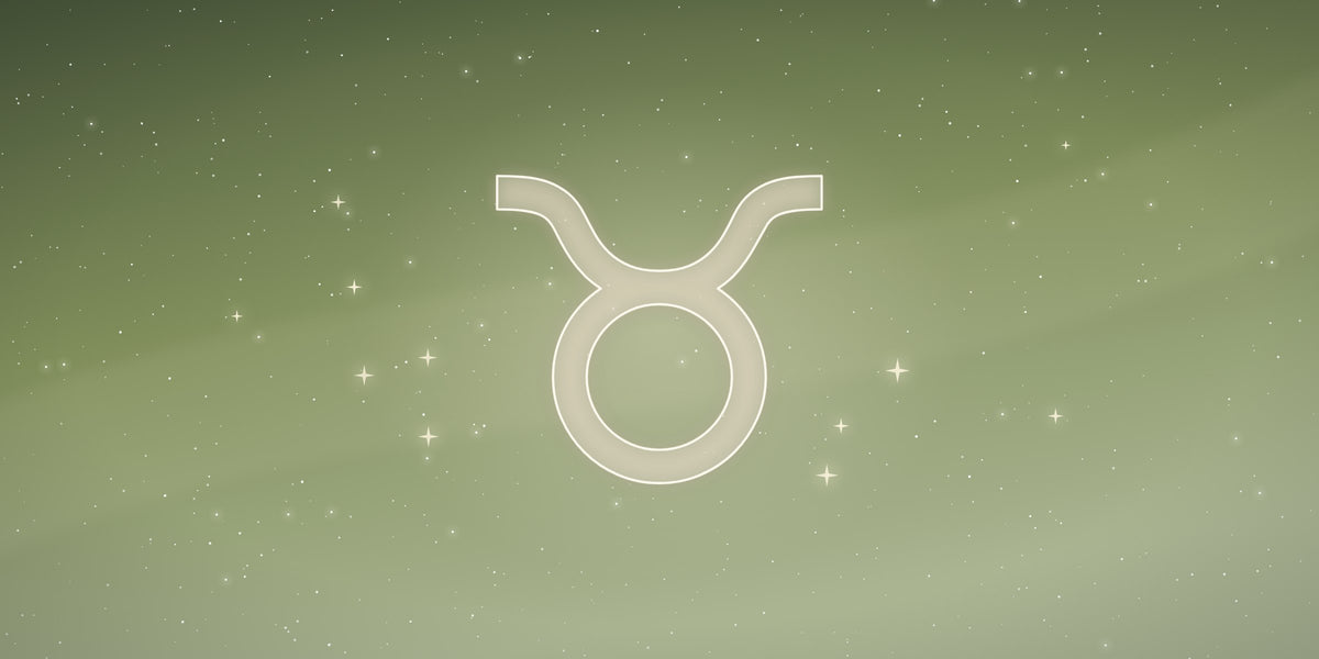 The Taurus zodiac sign glowing among the stars