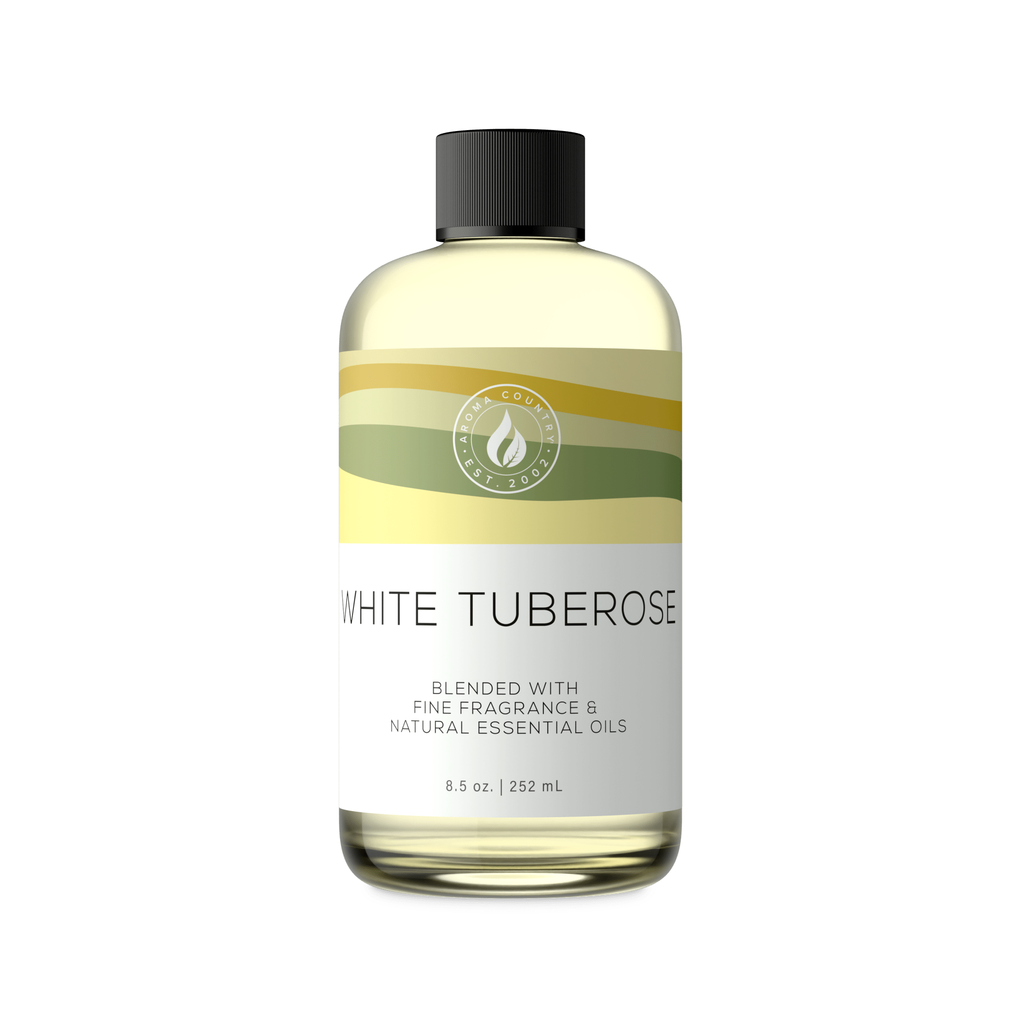 Lush narcotic floral with sweet tropical warmth, White Tuberose luxury home fragrance at 8.5 oz brings opulent petal character to refined home scenting